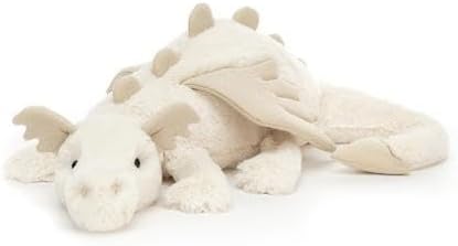 Jellycat Snow Dragon Stuffed Animal, Huge 26 inches - Mythical Plush Toy - Classic Children's Gift