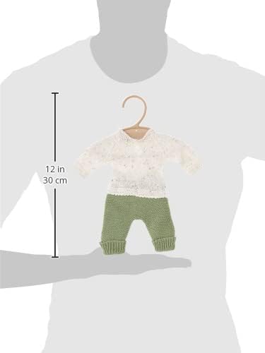 Miniland Clothes for Dolls 12 5/8'' Knitted Outfit Sweater & Trausers - ECO, Made in Spain, Quality, Role Play, Educational