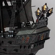 3D Puzzles for Adults Home Decor Pirate Ship Gifts for Men Women Model Kits Brain Teaser Puzzles for Adults Teacher Gifts,Queen Anne's Revenge 340 Pcs Dad'sGift