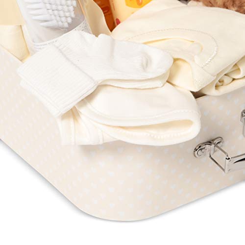 Baby Box Shop Unisex - 12 pcs Neutral Baby Essentials - Baby Gift Hampers, Gender Neutral Baby Gift Basket Hampers, Baby Gender Reveal Gift Set - Cream