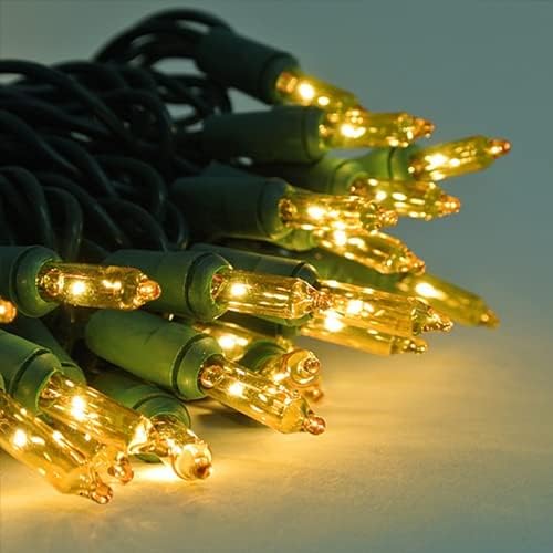 Dazzle Bright Christmas Mini String Lights, 60FT 300 Incandescent Green Wire Fairy Lights UL Certified Christmas Decorations for Indoor Outdoor Yard Party Xmas Tree Decor, Warm White