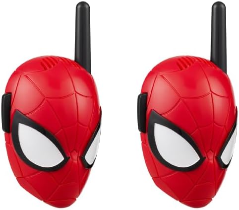 eKids Spiderman Walkie Talkies for Kids, Static Free and Extended Range, Indoor and Outdoor Toys Designed for Fans of Spiderman Toys