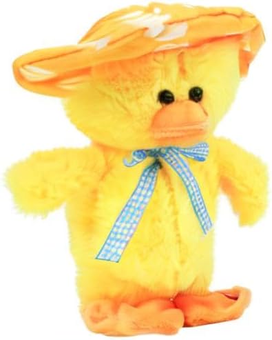 Hopearl Talking Singing Duck Toy Repeats What You Say Walking Duckling Electric Interactive Animated Toy Speaking Plush Buddy Gifts for Toddlers, Yellow, 8''