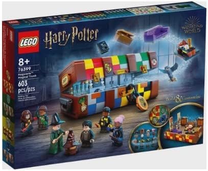 LEGO Harry Potter Hogwarts Magical Trunk, Luggage Set, Building Toy Idea for Kids, Customizable Toy, Girls & Boys with Movie Minifigures and House Colors, 76399