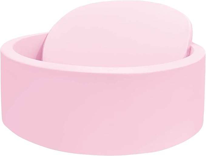 Ball Pit for Toddlers, 35.4"x 11.8" Foam Ball Pits, Indoor Soft Round Baby Playpen for Children, Ideal Gift for Toddlers, Pink, (Balls not Included)