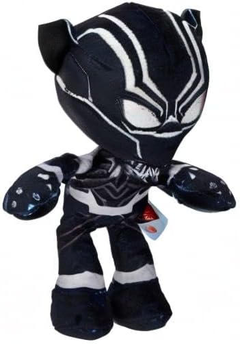 Mattel Marvel Black Panther Plush 8-inch Character Figure, T'Challa Super Hero Soft Doll