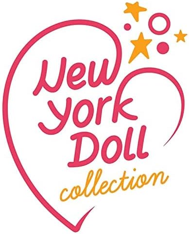 The New York Doll Collection My First Doll Stroller with Basket & Heart Design Foldable Doll Stroller, Pink