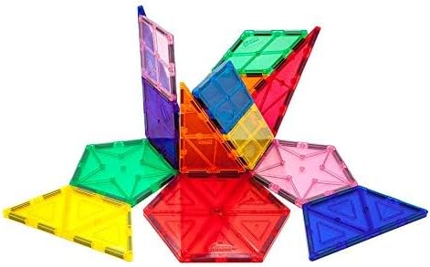 PicassoTiles Magnetic Building Block Set Geometry Shape Magnet Tiles Construction Toy STEM Learning Kit Educational Playset Playboard Pretend Play Stacking Blocks Child Brain Development PT16