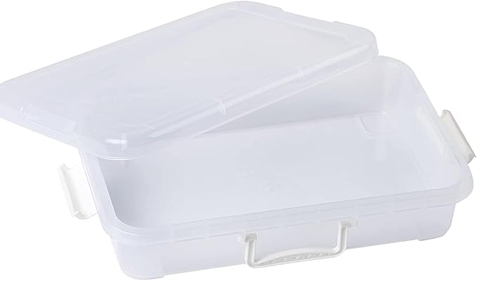 15Inch Portable Sensory Bin Play Tray with Lid, Fill with Water, Beads and More. Works with Moon Sand, Kinetic Sand, Orbeez Water Beads