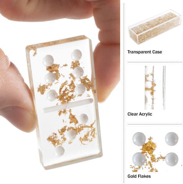 Acrylic Dominos - Gold Foil