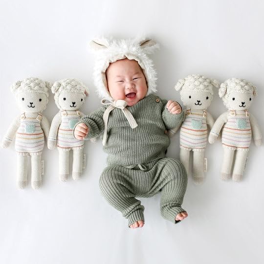 cuddle + kind Avery The Lamb Regular 20" Hand-Knit Doll – 1 Doll = 10 Meals, Fair Trade, Heirloom Quality, Handcrafted in Peru, 100% Cotton Yarn