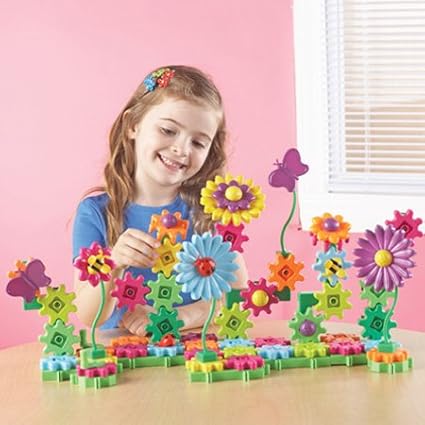 Learning Resources Gears! Gears! Gears! Build & Bloom Building Set - 116 Pieces, Ages 4+ Preschool Learning Toys, Gears for Kids, STEM Toys