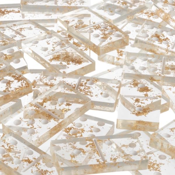 Acrylic Dominos - Gold Foil