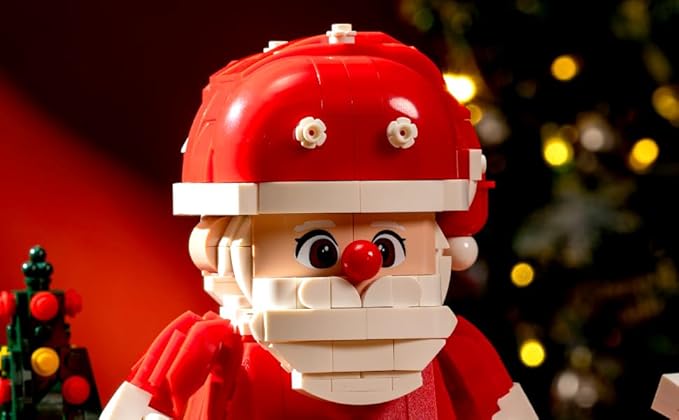 Christmas Building Blocks Set, 750 Piece Santa Claus Building Block Set with Christmas Tree and Gift Box, Santa's Gift Train Building Sets for Kids Ages 6-12, Holiday Building Toys for Boys Girls