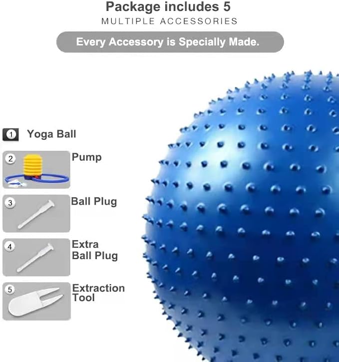 Large Sensory Massage Ball for Kids, 33.5" 85CM Bouncy Exercise Balls, Big Inflatable Balls with Tactile Spikes, Outdoor Play Yoga Balls, Large Beach Ball (2 Set Grey)