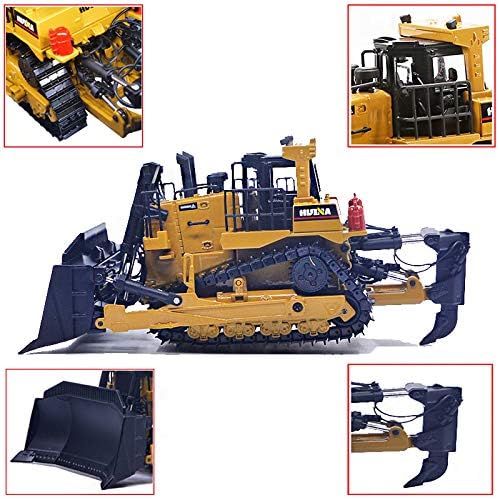 Ailejia 1/50 Scale Diecast Truck Alloy Models Bulldozer Vehicle Construction Vehicle Model Engineering Car Toy boy Gift (Bulldozer)