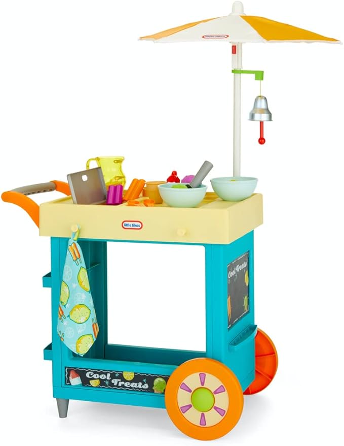 Little Tikes 2-in-1 Lemonade and Ice Cream Stand with 25 Accessories and Chalkboard For Kids Ages 2 plus