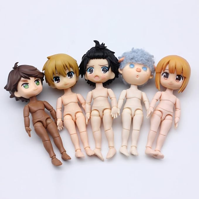 niannyyhouse DOD 10cm Doll Action Figures Body Suitable for 1/12 BJD Dolls Head (Peach Pink-Standard Package A)