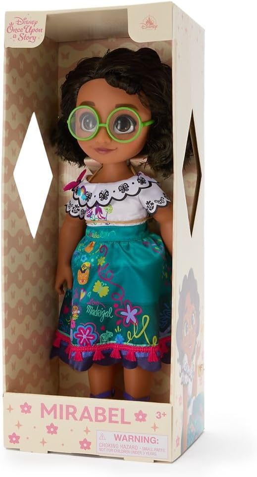 Disney Store Official Mirabel Once Upon a Story Doll - 16 Inch Disney Princess Toys Featuring Reflective Eyes with 3D Pupil and Iris, Detailed Costume, Hair Comb & Shoes - Comes in Display Box