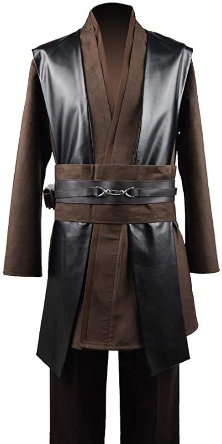 Rongxu Mens Tunic Robe Cosplay Costume Adult Tunic Hooded Robe Outfit Full Set Halloween Costume US Size