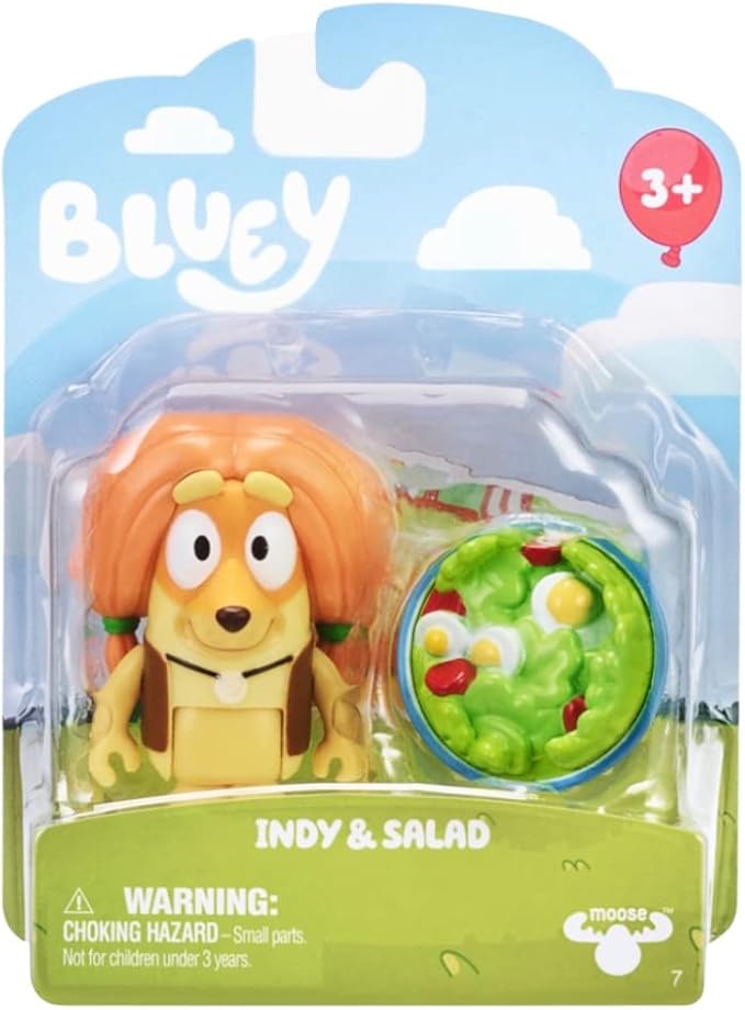Bluey Story Starters - Choose from 8 Figures - Bluey, Bingo, Honey, Snickers, Indy, or Muffin - Ages 3+ (Indy & Salad)