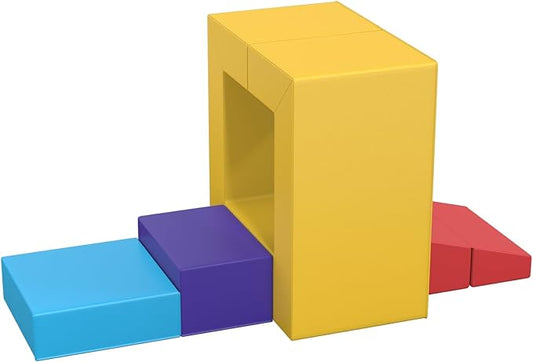 4 Piece Foam Climbing Blocks, Pu Leather Soft Play Large Baby Climbing Gym Indoor Climbing Toys for Toddlers 1-3 Inside