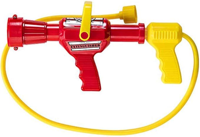 4E's Novelty Firefighter Backpack Water Gun Blaster for Kids- Tank with Hose Shooter, Super Water Squirt Suitable for Outdoor Play Boys & Girls, Fireman Pretend Play