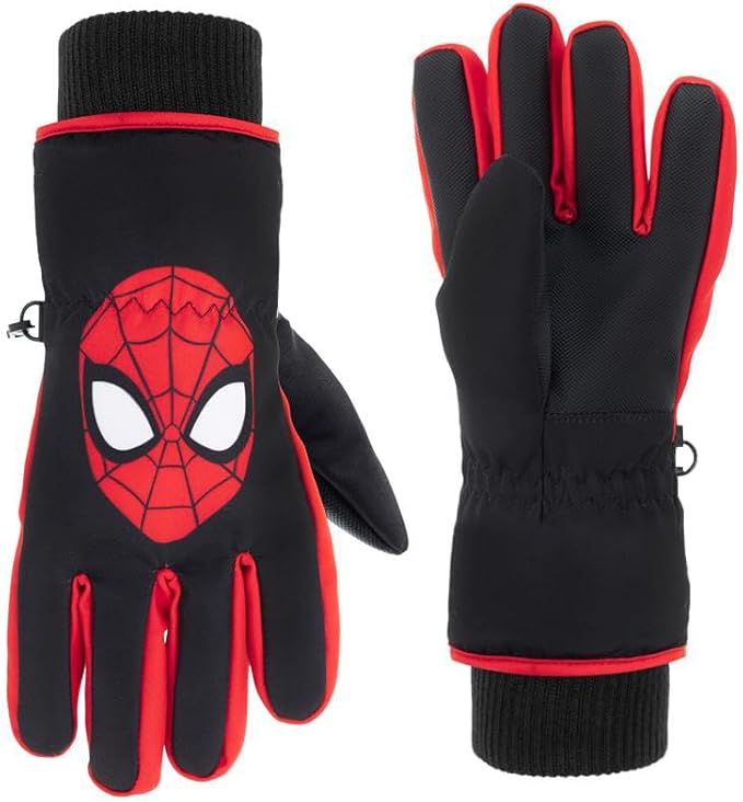 Spiderman Snow Gloves for Kids, Spider Man Toddler Gloves, 3M Thinsulate Waterproof Mittens, Kids Winter gloves