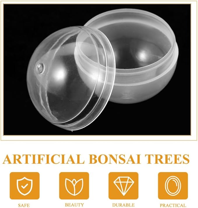 Luxshiny 50pcs Vending Machine Capsules 2.3 Inch Translucent Round Capsules Plastic Refillable Balls for Gumball Machines 60mm