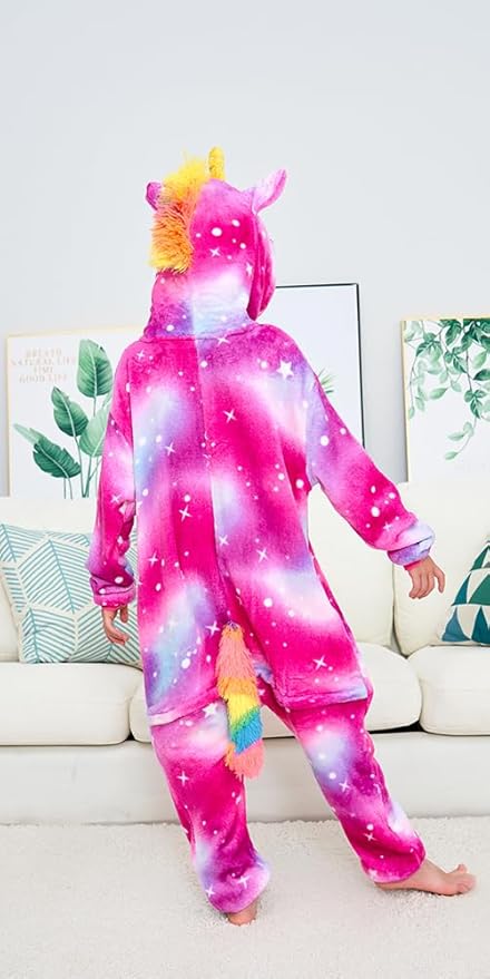 Kids Unicorn Onesie Pajamas One-Piece Cosplay Costume Animal Sleepwear Girls And Boys