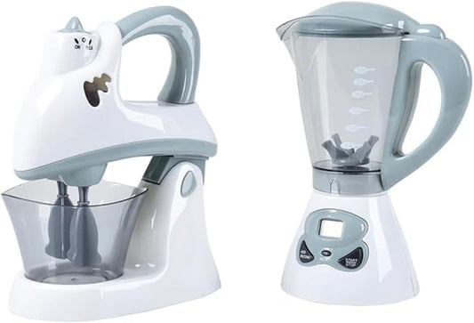 Constructive Playthings Play Kitchen Appliances, Kids Blender and Mixer Toy, Realistic Designs, Developmental Toddler Toys, Ages 3 Years and Up
