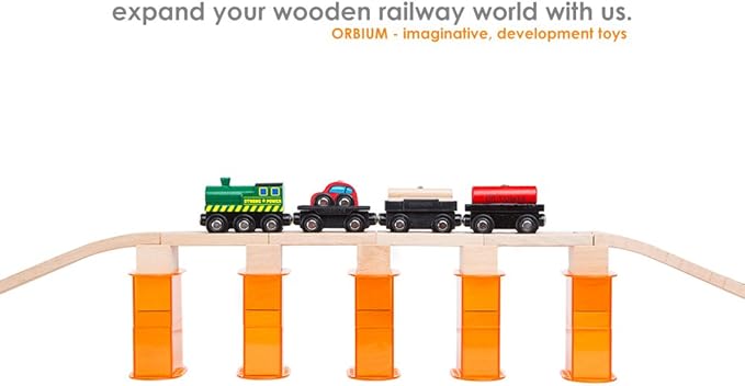 Toys 110 Pcs Wooden Train Track Expansion Pack Compatible with Thomas Wooden Train, Brio, Thomas The Tank Engine