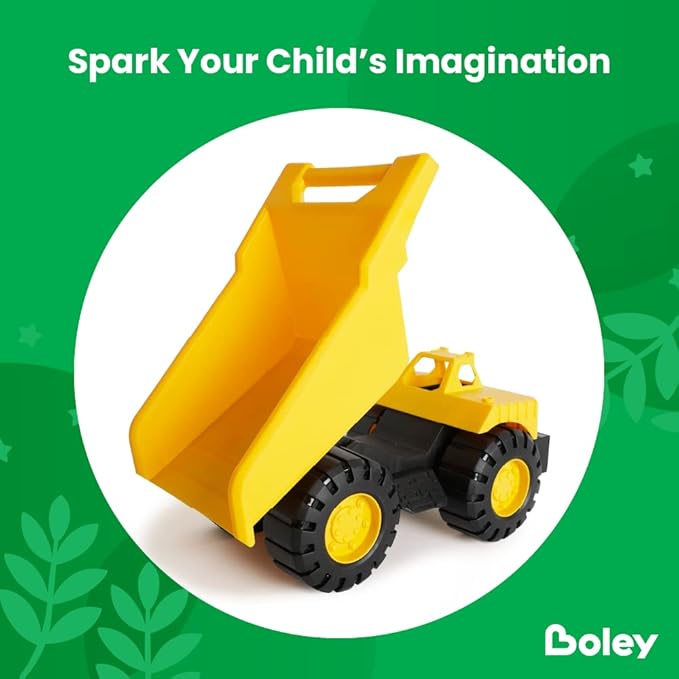 Boley 2-Pack 10-Inch Sand Construction Vehicle Toy Set – Realistic Bulldozer and Dump Truck, Durable Outdoor Play Set for Kids, Imaginative Adventure, Safe and Non-Toxic, for Children