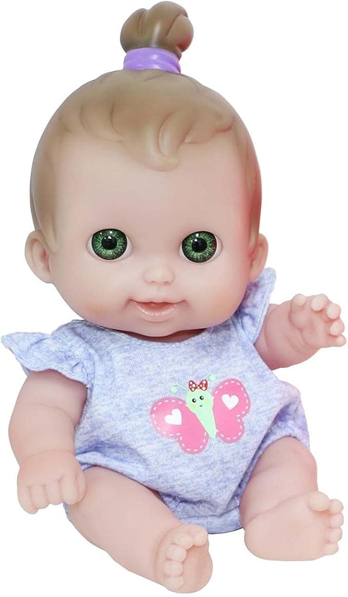 JC Toys Lil Cutesies 9" All Vinyl Baby Doll Bed Time Gift Set | Posable and Washable | Removable Outfit | Rocking Crib and Bed Time Accessories Ages 2+