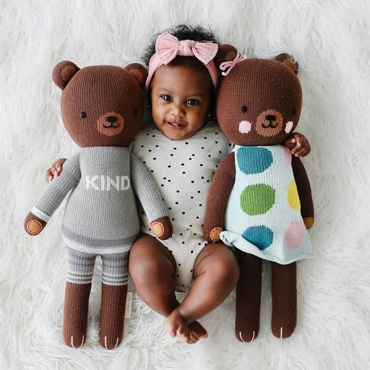 cuddle + kind Oliver The Bear Little 13" Hand-Knit Doll – 1 Doll = 10 Meals, Fair Trade, Heirloom Quality, Handcrafted in Peru, 100% Cotton Yarn