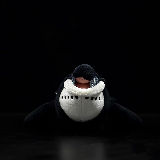ZHONGXIN MADE Simulation Bowhead Whale Plush Toy - Black Long Lifelike Whale Stuffed Toys, Super Soft Realistic Sea Simulation Balaena Mysticetus Dolls Plush Gift Collection for Kids, 17Inches