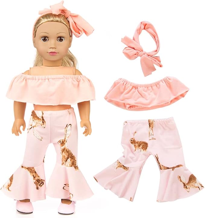 7 Sets 18 inch Doll Clothes Gifts and Accessories, Mickey,Unicorn Doll Clothes Fit American18 inch Doll (NO Doll)