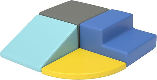 4 Pieces Kids Climbing Toys for Toddlers 1-3, Lightweight Couch Kids for Crawling and Sliding, Soft Play Equipment Foam Blocks Climber, Indoor Climb and Crawl Activity Play Set