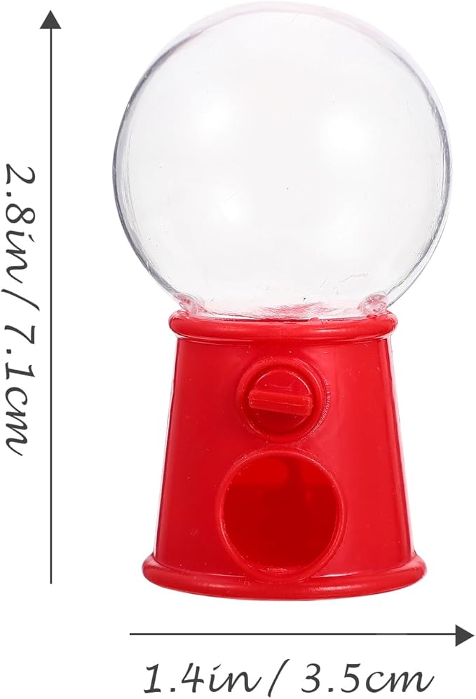 Amosfun 24pcs Mini Gumball Machines Plastic Candy Bank Twist Candy Bean Vending Machine Dispenser Easter Day Party Supply 2.79 X 2.75 X 1.37 Inches