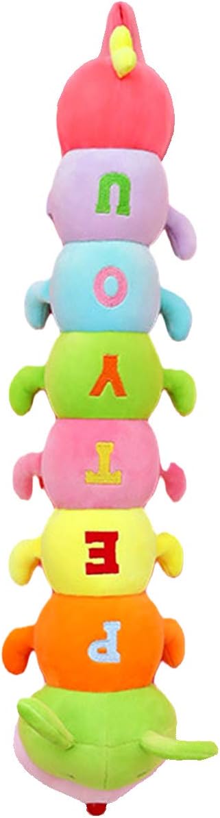 Multicolor Caterpillar Stuffed Animal Big Hugging Pillow Cute Plush Soft Pillow Doll,Giant Plush Toy,Gifts for Girl Boy Babies Birthday (59inch/150cm)