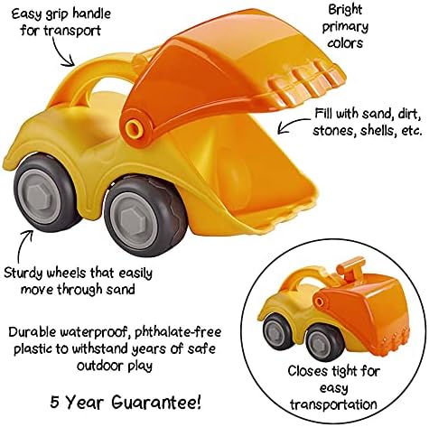 HABA Sand Play Shovel Excavator, Ultimate Beach Toys for Toddlers Age 18 Months+ Toy Trucks, Construction Toys & Sand Box Toys