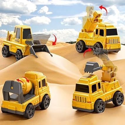 Truck Toys for 3 4 5 6 Years Old Boys, Toddler Car for Boys Ages 3-5, Construction Car Carrier Vehicle Set, Kids Toys Truck Set for Age 3-9