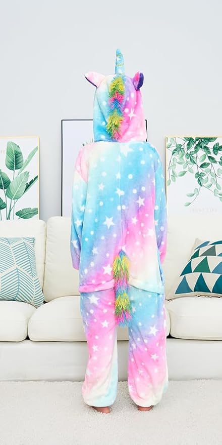 Kids Unicorn Onesie Pajamas One-Piece Cosplay Costume Animal Sleepwear Girls And Boys