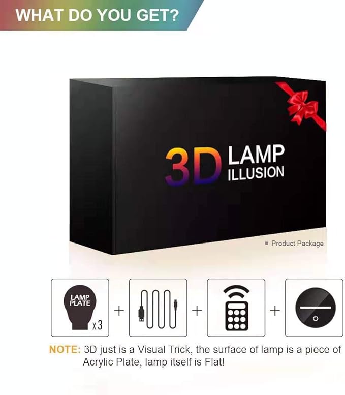 Manco 3 Pattern 3D Illusion Star Wars Night Light for Kids, 16 Color Change Decor Lamp - Star Wars Toys and Gifts Baby Yoda/Darth Vader/Stormtrooper