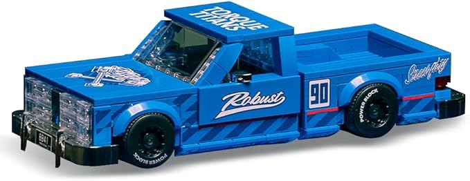 PB8841 1:32 American Retro Pickup Truck Buliding Blocks Set, 392 Pieces Scale Model Car Toy Container Display Box, Clamping Blocks Display Model for Home or Office Décor