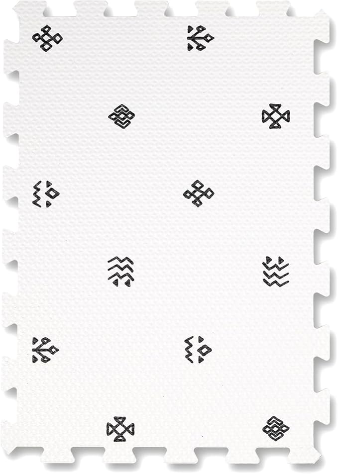 TCBunny 16 Interlocking Tiles and Edges Baby Play Mat for Kids & Toddlers - 5.6 X 4 FT (Bohemia Handmade Pattern)