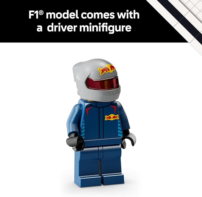 LEGO Speed Champions Oracle Red Bull Racing RB20 F1 Race Car Model Kits - Building Set for Adults, Ages 18+ with Realistic Features - Red Bull F1 DIY Crafts for Display - Gift Idea for F1 Fans - 77243