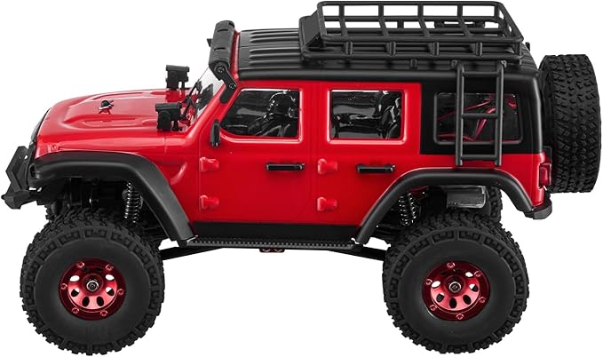 VEVOR RC Crawler 1/24 Scale RC Car Rock Crawler All Terrain 4WD Off-Road Truck with led Light 2 Rechargeable Batteries, 2-Speed Adjustable Hobby Racing Car Gift for Adults