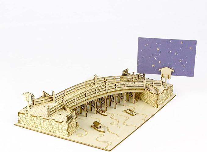 Nihonbashi Wooden Architecture 3D Puzzle - Fun DIY Wood Craft Kits