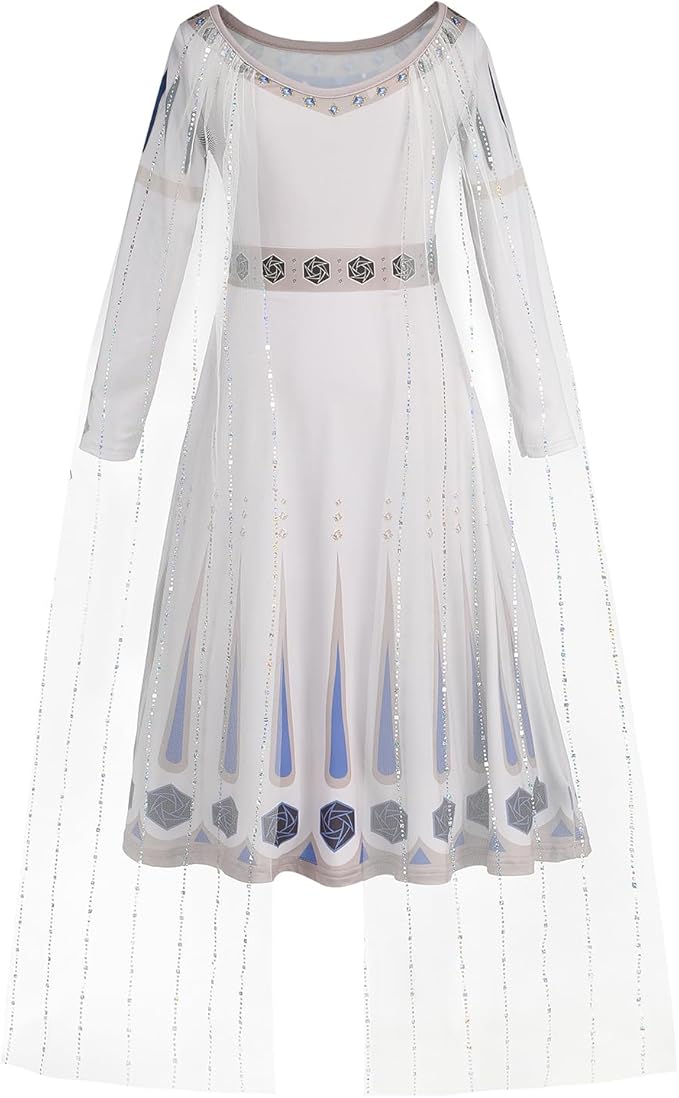 Wish Amaya Queen Costume for Girls Dress up Cosplay Costume Halloween Outfits with Necklace